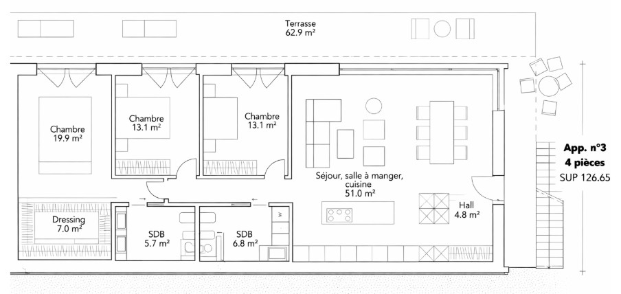 Plan Appartement 3 – Étage -2